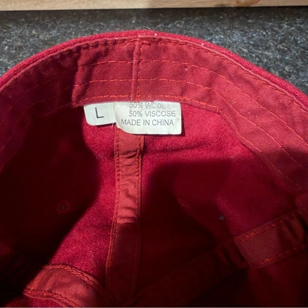 Vintage Wool Red Life is Good Logo Youth Baseball Hat EUC Large